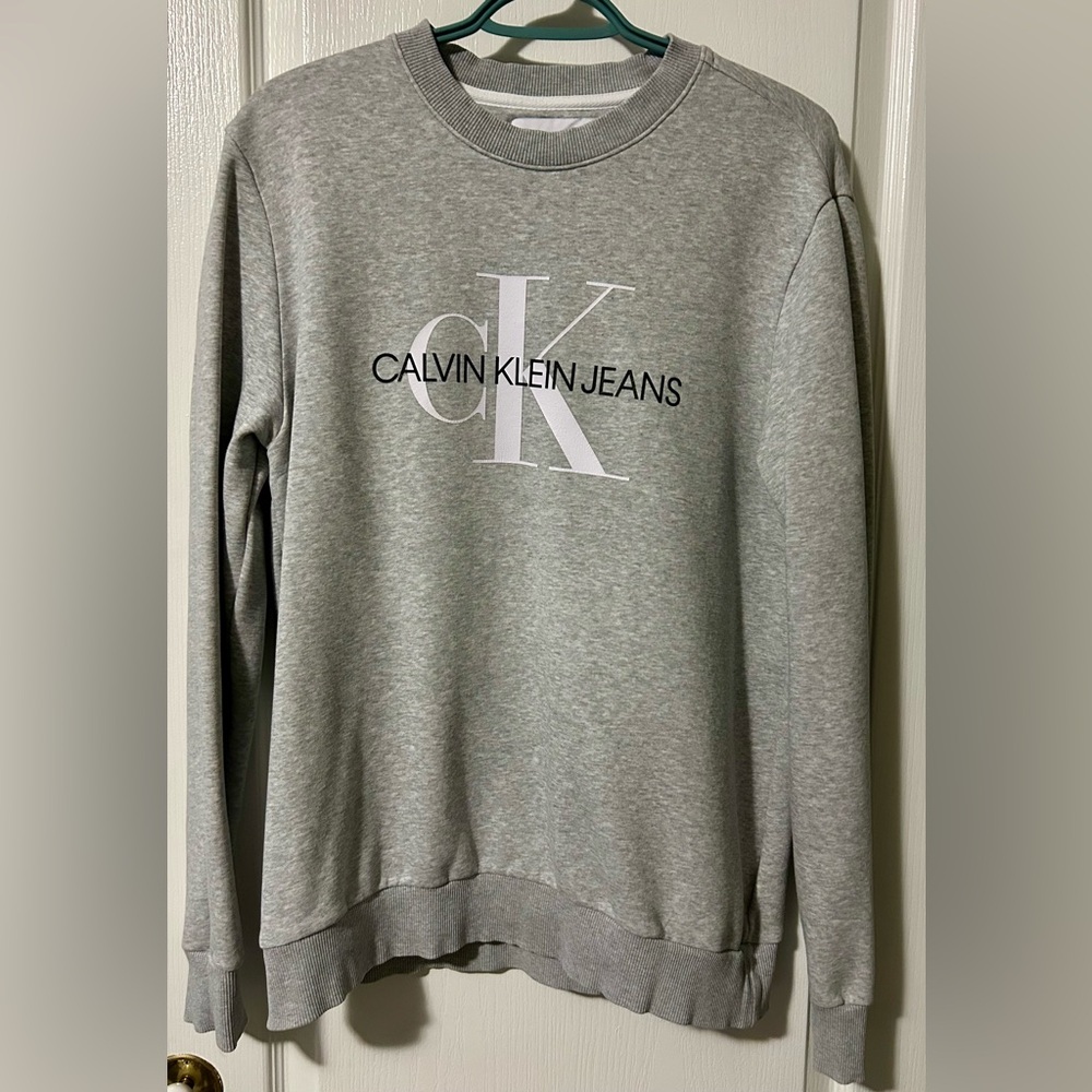 Calvin Klein Jeans Gray Men's Sweater Medium
